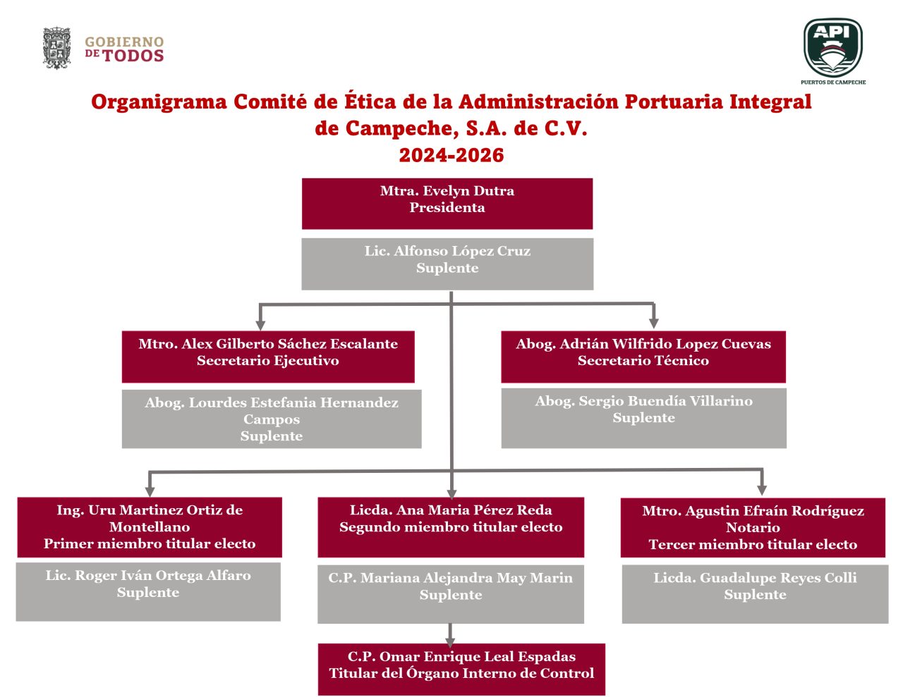 Organigrama del Comité de Ética de APICAM