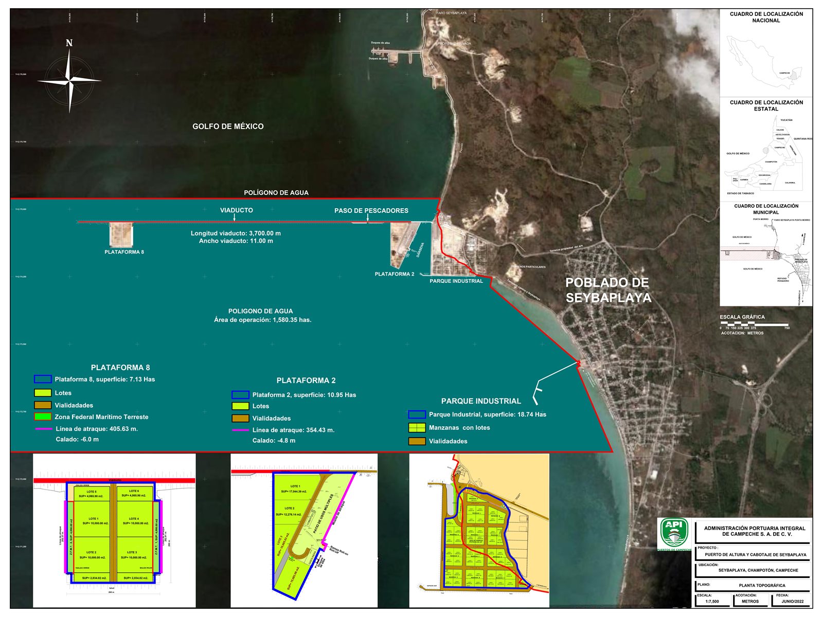 Distribución y Plataformas Puerto de Seybaplaya